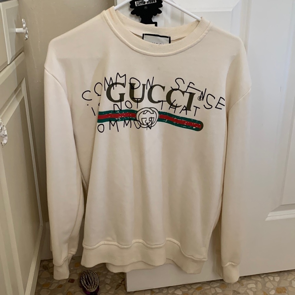 COPY - COMMON SENSE IS NOT THAT COMMON. GUCCI CREWNECK
